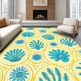 thumbnail image 1 of ODIKA 3'x5' Machine Washable Non-Slip Area Rug, Nautical Voyage Maritime Treasure High Traffic Rug, Yellow, 705243, 1 of 7