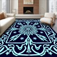 thumbnail image 1 of ODIKA 3'x5' Machine Washable Non-Slip Area Rug, Nordic Starburst Motif with Interlocking Accents High Traffic Rug with Pad, Black, 395816, 1 of 8
