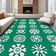 thumbnail image 1 of ODIKA 3'x5' Machine Washable Non-Slip Area Rug, Nordic Yuletide Entryway Walkthrough Enhancement Garnish High Traffic Rug with Pad, Green, 607169, 1 of 8