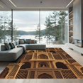 thumbnail image 1 of ODIKA 3'x5' Machine Washable Non-Slip Area Rug, Oriental Gold High Traffic Rug, Gold, 958970, 1 of 7