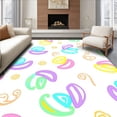 thumbnail image 1 of ODIKA 3'x5' Machine Washable Non-Slip Area Rug, Pastel Prism Spiral With Whimsical Swirls High Traffic Rug, Pink, 498771, 1 of 7