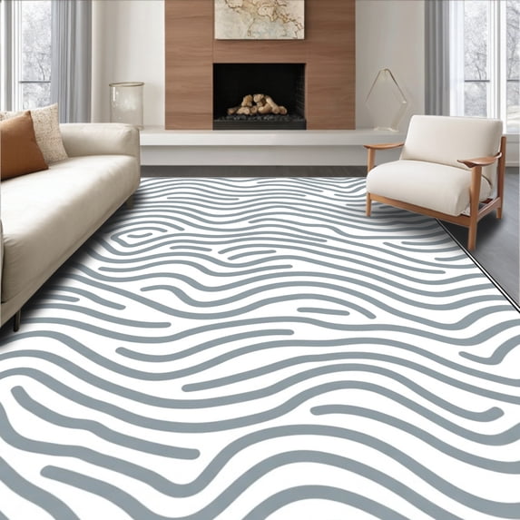 ODIKA 3'x5' Machine Washable Non-Slip Area Rug, Plush Burrow Comfort Den With Adjoining Crawl Passages For Kittens High Traffic Rug, Gray, 679359