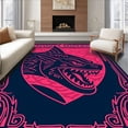 thumbnail image 1 of ODIKA 3'x5' Machine Washable Non-Slip Area Rug, Predator Crochet Canvas High Traffic Rug, Pink, 634046, 1 of 7