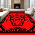 thumbnail image 1 of ODIKA 3'x5' Machine Washable Non-Slip Area Rug, Professional Basketball Team Spirit Decorative Accent Floor High Traffic Rug, Red, 668864, 1 of 7