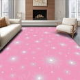thumbnail image 1 of ODIKA 3'x5' Machine Washable Non-Slip Area Rug, Radiant Starlight with Celestial Glimmer Design High Traffic Rug, Pink, 603962, 1 of 7