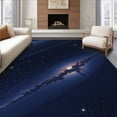 thumbnail image 1 of ODIKA 3'x5' Machine Washable Non-Slip Area Rug, Shimmering Celestial Constellation Design Tree Decorative Base Covering High Traffic Rug with Pad, Blue, 625391, 1 of 8