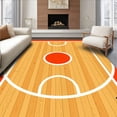 thumbnail image 1 of ODIKA 3'x5' Machine Washable Non-Slip Area Rug, Slam Dunk Floor Design Decorative High Traffic Rug, Orange, 670521, 1 of 7