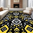 thumbnail image 1 of ODIKA 3'x5' Machine Washable Non-Slip Area Rug, Southwestern Spotted with Details High Traffic Rug with Pad, Black, 614025, 1 of 8
