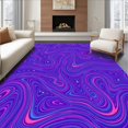 thumbnail image 1 of ODIKA 3'x5' Machine Washable Non-Slip Area Rug, Stream with Interlocking Stardust Trails High Traffic Rug with Pad, Purple, 468705, 1 of 8
