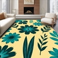 thumbnail image 1 of ODIKA 3'x5' Machine Washable Non-Slip Area Rug, Succulent Exotic Plant Arrangement Contemporary Artwork High Traffic Rug, Beige, 529402, 1 of 5