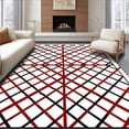 thumbnail image 1 of ODIKA 3'x5' Machine Washable Non-Slip Area Rug, Tartan Style Christmas Welcome Seasonal Entry Decoration High Traffic Rug with Pad, Red, 622563, 1 of 8