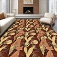 thumbnail image 1 of ODIKA 3'x5' Machine Washable Non-Slip Area Rug, Thanksgiving Feather Seasonal Front Entry High Traffic Rug, Brown, 603556, 1 of 7
