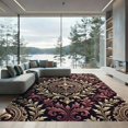 thumbnail image 1 of ODIKA 3'x5' Machine Washable Non-Slip Area Rug, Traditional Burgundy High Traffic Rug, Red, 941442, 1 of 7