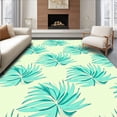 thumbnail image 1 of ODIKA 3'x5' Machine Washable Non-Slip Area Rug, Tropical Breeze Luxury Embellishment High Traffic Rug with Pad, Turquoise, 530149, 1 of 8