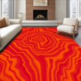 thumbnail image 1 of ODIKA 3'x5' Machine Washable Non-Slip Area Rug, Vibrant Spiral Maze With Whimsical Pathways High Traffic Rug with Pad, Red, 613338, 1 of 8
