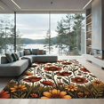 thumbnail image 1 of ODIKA 3'x5' Machine Washable Non-Slip Area Rug, Vintage Burnt Orange High Traffic Rug, Orange, 953430, 1 of 7