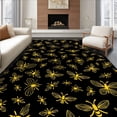 thumbnail image 1 of ODIKA 3'x5' Machine Washable Non-Slip Area Rug, Vintage Insect Natural History Floor High Traffic Rug, Black, 542615, 1 of 7