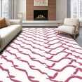 thumbnail image 1 of ODIKA 3'x5' Machine Washable Non-Slip Area Rug, Wave Accents with Scandinavian Inspired High Traffic Rug, Pink, 462006, 1 of 7