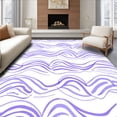 thumbnail image 1 of ODIKA 3'x5' Machine Washable Non-Slip Area Rug, Wave Design Featuring Gradient Hues High Traffic Rug, Purple, 353392, 1 of 7