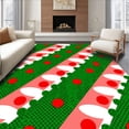 thumbnail image 1 of ODIKA 3'x5' Machine Washable Non-Slip Area Rug, Whimsical Cane Stripes with Playful Polka Dot Overlay High Traffic Rug, Green, 623320, 1 of 7