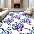 thumbnail image 1 of ODIKA 3'x5' Machine Washable Non-Slip Area Rug, Whimsical Interlocking Swirl Motif High Traffic Rug, Purple, 529527, 1 of 7