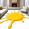 thumbnail image 1 of ODIKA 3'x5' Machine Washable Non-Slip Area Rug, Whimsical Yolk Splash Decorative Floor Art Accent High Traffic Rug, Yellow, 721977, 1 of 7