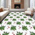 thumbnail image 1 of ODIKA 3'x5' Machine Washable Non-Slip Area Rug, Winter Pine Needle Featuring Stylized Christmas Tree and Embellishments High Traffic Rug, Green, 648431, 1 of 7