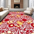 thumbnail image 1 of ODIKA 3'x5' Machine Washable Non-Slip Area Rug, Winter Wonderland Baked Goods Anti Fatigue Pair with Peppermint Swirls High Traffic Rug, Red, 507336, 1 of 7