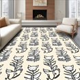 thumbnail image 1 of ODIKA 3'x5' Machine Washable Non-Slip Area Rug, Winter Wonderland Cat Scene with Pinecone Accents Latch Kit High Traffic Rug with Pad, Beige, 640635, 1 of 8