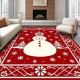 thumbnail image 1 of ODIKA 3'x5' Machine Washable Non-Slip Area Rug, Winter Wonderland Seasonal Accent Pathway Protection High Traffic Rug, Red, 608819, 1 of 7