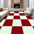 thumbnail image 1 of ODIKA 3'x5' Machine Washable Non-Slip Area Rug, Yuletide Checkered Celebration Motif High Traffic Rug with Pad, Red, 606784, 1 of 8
