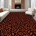 thumbnail image 1 of ODIKA 3'x5' Machine Washable Non-Slip Area Rug, Yuletide Foliage Enchanted Entryway High Traffic Rug, Black, 623659, 1 of 7
