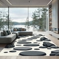 thumbnail image 1 of ODIKA 3'x5' Machine Washable Non-Slip Area Rug, Zen Grey High Traffic Rug, Grey, 1305023, 1 of 7