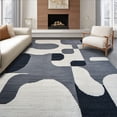 thumbnail image 1 of ODIKA 4'x6' Machine Washable Non-Slip Area Rug, Deep Grey Bath Modern Abstract for Bathrooms High Traffic Rug, Gray, 104270, 1 of 7