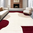 thumbnail image 1 of ODIKA 4' x 6' Machine Washable Non-Slip Area Rug, Abstract Blob High Traffic Rug, Red, 141064, 1 of 7