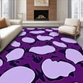 thumbnail image 1 of ODIKA 4' x 6' Machine Washable Non-Slip Area Rug, Abstract Oval High Traffic Rug, Purple, 364449, 1 of 7