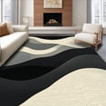thumbnail image 1 of ODIKA 4' x 6' Machine Washable Non-Slip Area Rug, Abstract Wave High Traffic Rug, Gray, 124420, 1 of 7