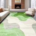 thumbnail image 1 of ODIKA 4'x6' Machine Washable Non-Slip Area Rug, Mossy Glen Textured Abstract High Traffic Rug, Green, 149103, 1 of 7