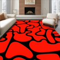 thumbnail image 1 of ODIKA 4' x 6' Machine Washable Non-Slip Area Rug, Abstract blob High Traffic Rug, Red, 674899, 1 of 7
