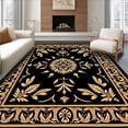 thumbnail image 1 of ODIKA 4' x 6' Machine Washable Non-Slip Area Rug, Baroque Medallion High Traffic Rug, Black, 491901, 1 of 7