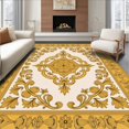 thumbnail image 1 of ODIKA 4' x 6' Machine Washable Non-Slip Area Rug, Baroque Medallion High Traffic Rug, Gold, 486683, 1 of 7