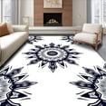 thumbnail image 1 of ODIKA 4' x 6' Machine Washable Non-Slip Area Rug, Boho star High Traffic Rug, Black, 715852, 1 of 7