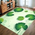 thumbnail image 1 of ODIKA 4' x 6' Machine Washable Non-Slip Area Rug, Botanical Lily-Pad High Traffic Rug, Green, 280168, 1 of 7