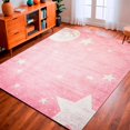 thumbnail image 1 of ODIKA 4'x6' Machine Washable Non-Slip Area Rug, Celestial Dreamscape Textured For Trendy Space Transformation High Traffic Rug, Pink, 127225, 1 of 7