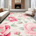 thumbnail image 1 of ODIKA 4'x6' Machine Washable Non-Slip Area Rug, Floral Dream Nursery High Traffic Rug, Pink, 200709, 1 of 7