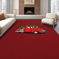 thumbnail image 1 of ODIKA 4' x 6' Machine Washable Non-Slip Area Rug, Christmas truck High Traffic Rug, Red, 739395, 1 of 7