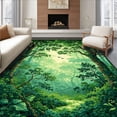 thumbnail image 1 of ODIKA 4' x 6' Machine Washable Non-Slip Area Rug, Contemporary Leaf High Traffic Rug, Green, 69611, 1 of 7