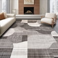 thumbnail image 1 of ODIKA 4'x6' Machine Washable Non-Slip Area Rug, Taupe Interlocking Design High Traffic Rug, Gray, 275257, 1 of 7