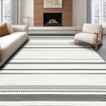 thumbnail image 1 of ODIKA 4'x6' Machine Washable Non-Slip Area Rug, Cotton Farmhouse Accent High Traffic Rug, Black, 272627, 1 of 7