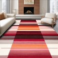 thumbnail image 1 of ODIKA 4' x 6' Machine Washable Non-Slip Area Rug, Contemporary Stripe High Traffic Rug, Red, 128099, 1 of 7